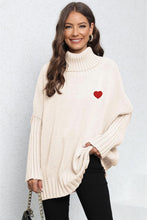 Load image into Gallery viewer, Turtle Neck Long Sleeve Ribbed Sweater