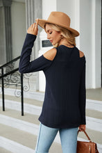 Load image into Gallery viewer, Dropped Shoulder Long Sleeve Blouse