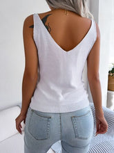 Load image into Gallery viewer, Cable-Knit Scoop Neck Knit Vest