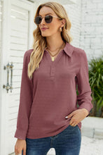 Load image into Gallery viewer, Swiss Dot Johnny Collar Blouse