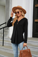 Load image into Gallery viewer, Long Sleeve Hooded Blouse