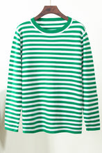 Load image into Gallery viewer, Striped Round Neck Long Sleeve Sweater