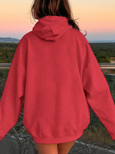 Load image into Gallery viewer, Drawstring Dropped Shoulder Hoodie