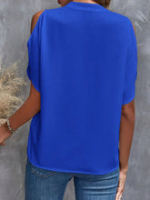 Load image into Gallery viewer, Notched Cold Shoulder Blouse