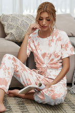 Load image into Gallery viewer, Tie-Dye Tee and Drawstring Waist Joggers Lounge Set