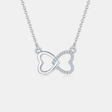 Load image into Gallery viewer, Moissanite 925 Sterling Silver Heart Bow Necklace