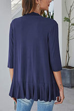 Load image into Gallery viewer, Open Front Ruffle Trim Cardigan