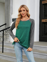 Load image into Gallery viewer, Round Neck Raglan Sleeve T-Shirt
