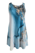 Load image into Gallery viewer, Abstract Print Round Neck Sleeveless Dress with Pockets