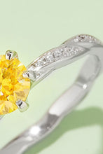 Load image into Gallery viewer, 1 Carat Moissanite Contrast 925 Sterling Silver Ring