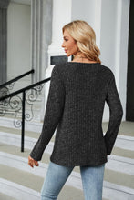 Load image into Gallery viewer, Buttoned Long Sleeve Slit Top