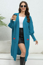 Load image into Gallery viewer, Lantern Sleeve Open Front Pocketed Cardigan