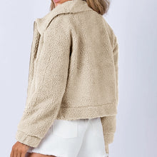 Load image into Gallery viewer, Long Sleeve Collared Neck Sherpa Jacket