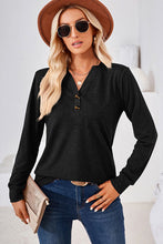 Load image into Gallery viewer, Notched Long Sleeve T-Shirt