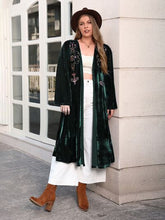 Load image into Gallery viewer, Plus Size Printed Open Front Long Sleeve Cardigan