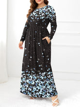 Load image into Gallery viewer, Plus Size Round Neck Maxi Dress with Pockets