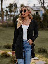 Load image into Gallery viewer, Ribbed Button-UP Caradigan with Pockets