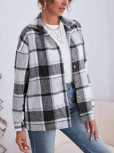 Load image into Gallery viewer, Plaid Collared Neck Button Down Jacket