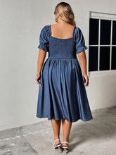 Load image into Gallery viewer, Plus Size Ruched Sweetheart Neck Dress