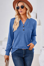 Load image into Gallery viewer, Notched Long Sleeve T-Shirt
