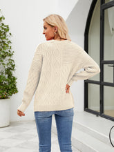 Load image into Gallery viewer, Round Neck Dropped Shoulder Sweater