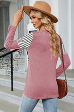 Load image into Gallery viewer, Leopard Striped Round Neck T-Shirt