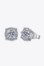 Load image into Gallery viewer, 1 Carat Moissanite Geometric Stud Earrings