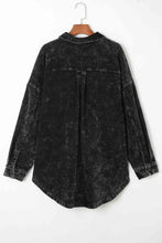 Load image into Gallery viewer, Washed Button Down Dropped Shoulder Jacket