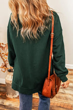 Load image into Gallery viewer, Round Neck Drop Shoulder Slit Sweatshirt