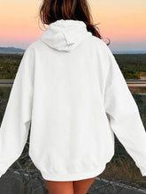 Load image into Gallery viewer, Drawstring Dropped Shoulder Hoodie