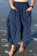 Load image into Gallery viewer, Full Size Pocketed Drawstring Wide Leg Pants