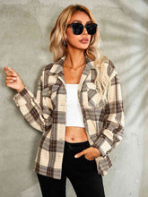 Load image into Gallery viewer, Plaid Button Down Collared Jacket