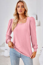 Load image into Gallery viewer, Square Neck Puff Sleeve T-Shirt