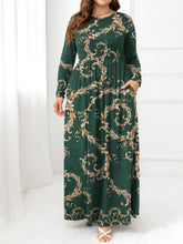 Load image into Gallery viewer, Plus Size Round Neck Maxi Dress with Pockets