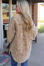 Load image into Gallery viewer, Washed Button Down Dropped Shoulder Jacket