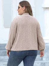 Load image into Gallery viewer, Plus Size Mock Neck Long Sleeve Knit Top