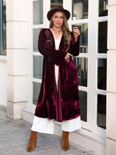 Load image into Gallery viewer, Plus Size Printed Open Front Long Sleeve Cardigan