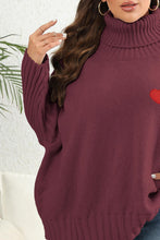 Load image into Gallery viewer, Plus Size Turtle Neck Long Sleeve Sweater