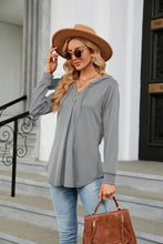 Load image into Gallery viewer, Long Sleeve Hooded Blouse