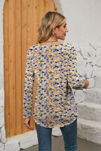 Load image into Gallery viewer, Printed Square Neck Long Sleeve Blouse