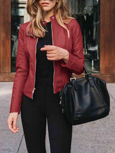Load image into Gallery viewer, Mock Neck Zip Up Jacket