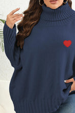 Load image into Gallery viewer, Plus Size Turtle Neck Long Sleeve Sweater