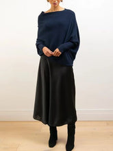 Load image into Gallery viewer, Full Size Boat Neck Batwing Sleeve Knit Top