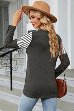 Load image into Gallery viewer, Leopard Striped Round Neck T-Shirt