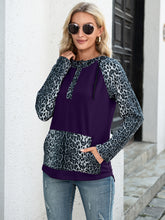 Load image into Gallery viewer, Leopard Raglan Sleeve Hoodie