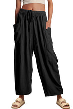 Load image into Gallery viewer, Full Size Pocketed Drawstring Wide Leg Pants