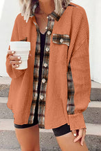 Load image into Gallery viewer, Plaid Button Down Collared Jacket