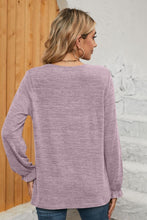 Load image into Gallery viewer, Ruched Round Neck Flounce Sleeve T-Shirt