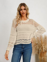 Load image into Gallery viewer, Cutout Round Neck Knit Top