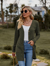 Load image into Gallery viewer, Ribbed Button-UP Caradigan with Pockets
